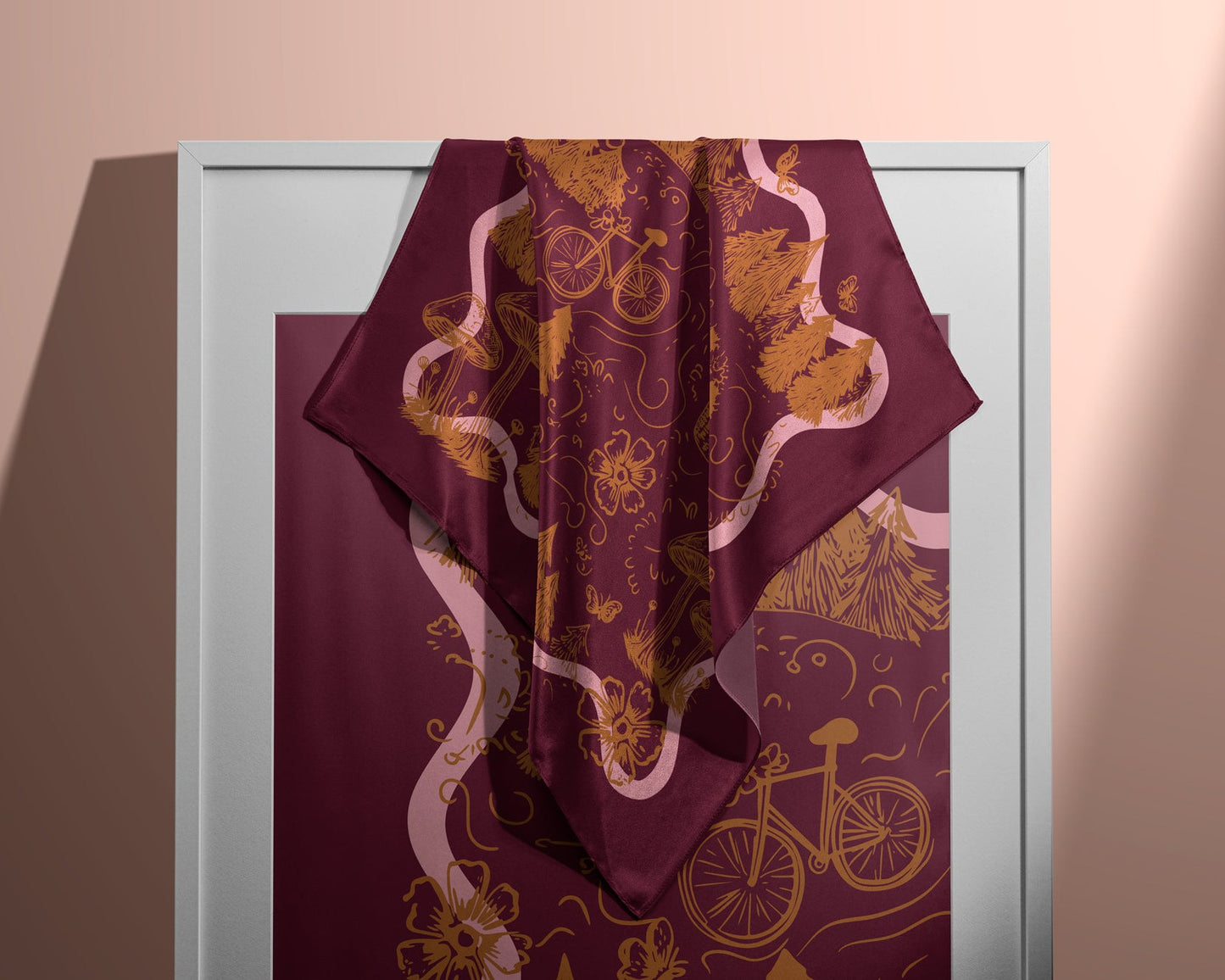 Pañuelo BOSQUE ENCANTADO | Burdeos