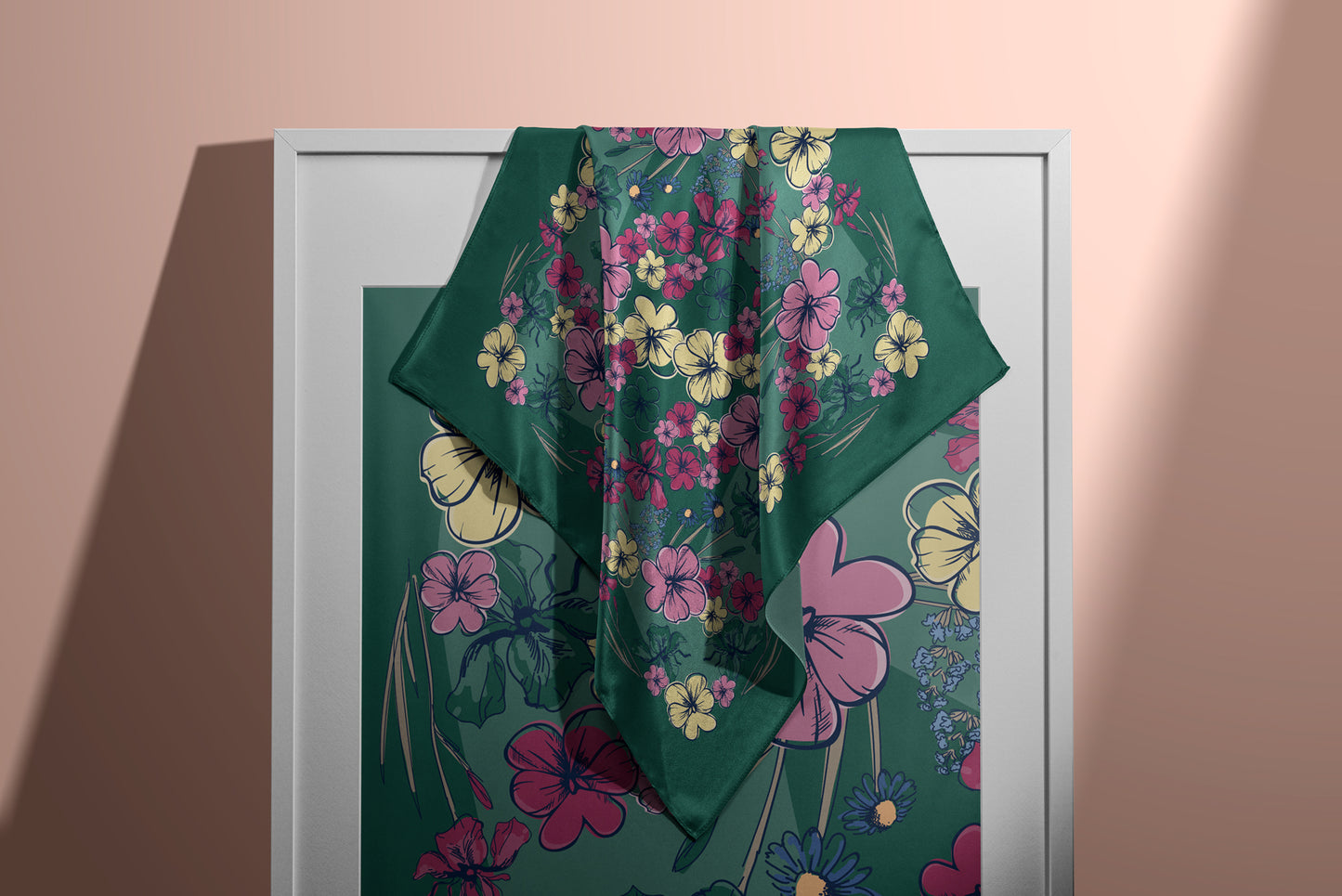 Pañuelo CALEIDOSCOPIO FLORAL | Verde