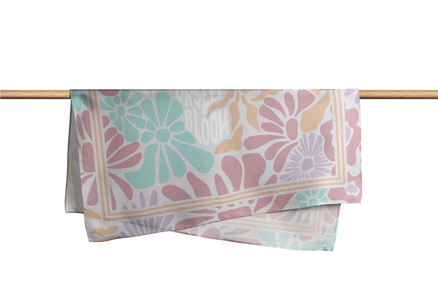 Pañuelo LET YOURSELF BLOOM | Blanco roto