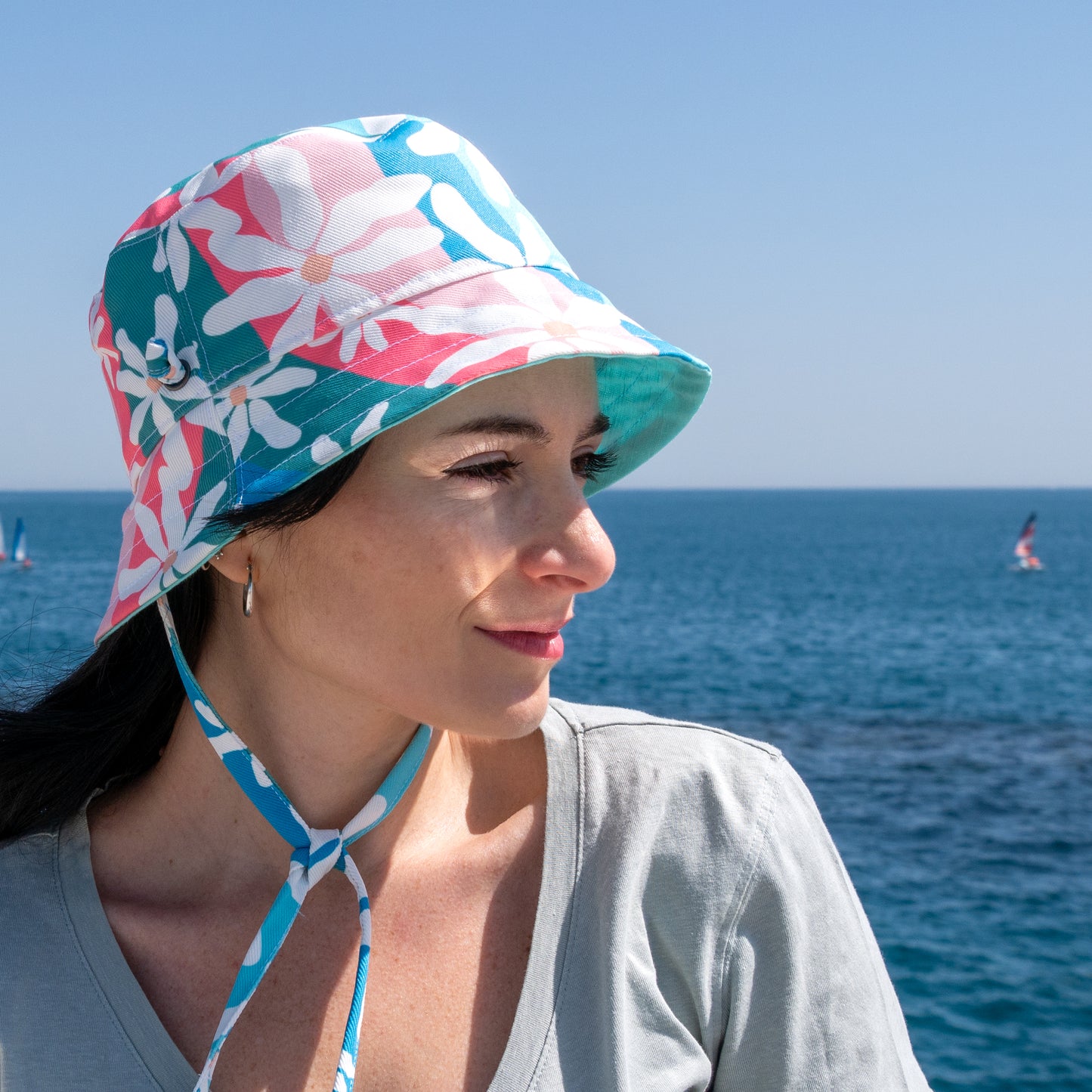 Sombrero de pescador reversible | DAISIES