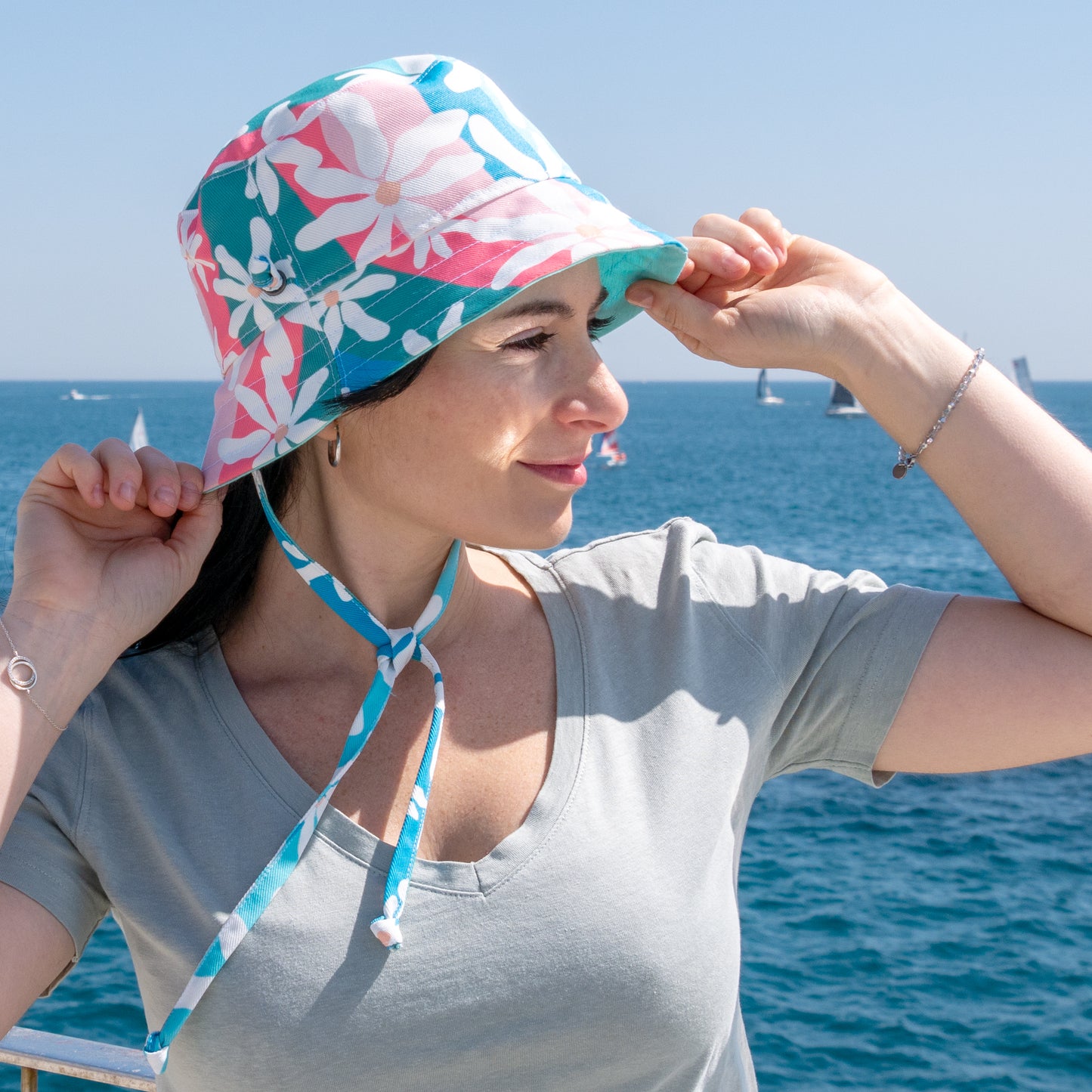 Sombrero de pescador reversible | DAISIES