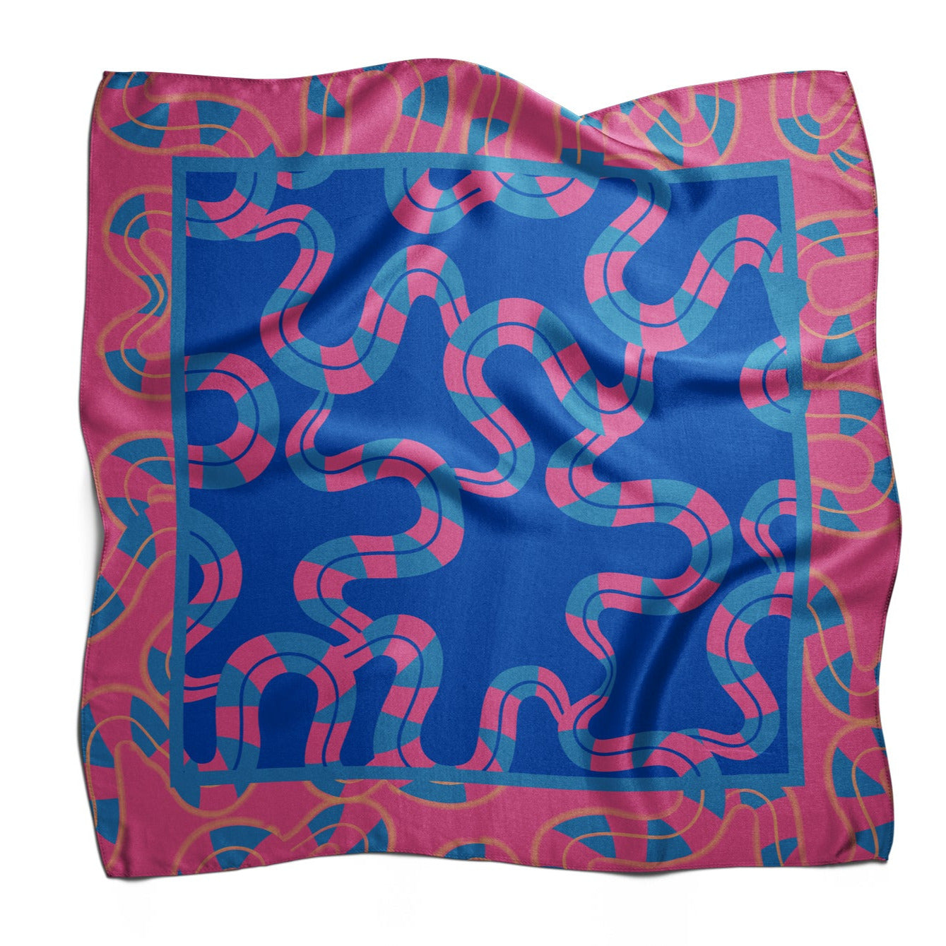 Pañuelo LABERINTO DE COLORES| Fucsia