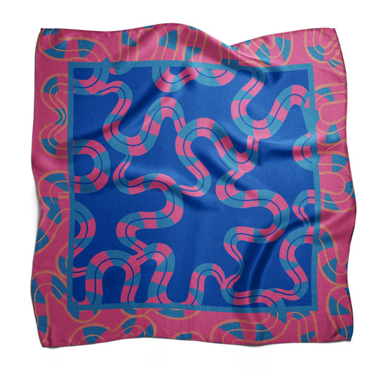 Pañuelo LABERINTO DE COLORES| Fucsia