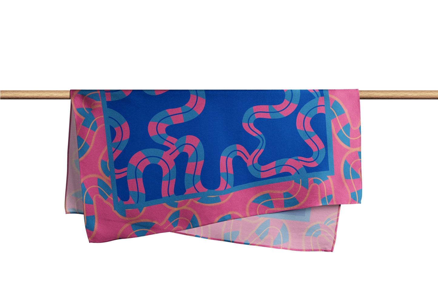 Pañuelo LABERINTO DE COLORES| Fucsia