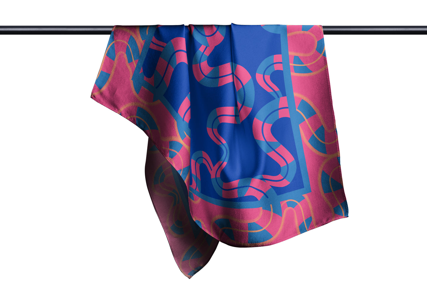 Pañuelo LABERINTO DE COLORES| Fucsia