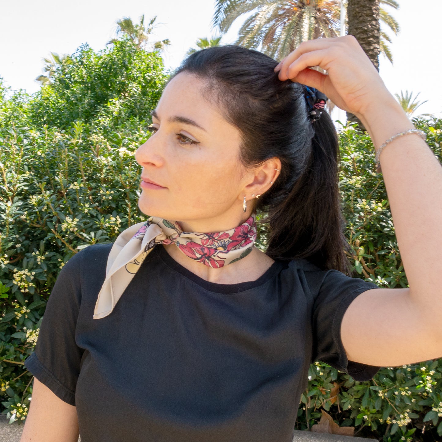 Pañuelo CALEIDOSCOPIO FLORAL | Creme