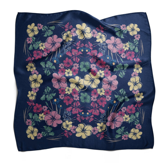 Pañuelo CALEIDOSCOPIO FLORAL | Azul